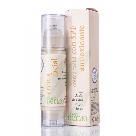 Crema facial antioxidante con Protección SPF