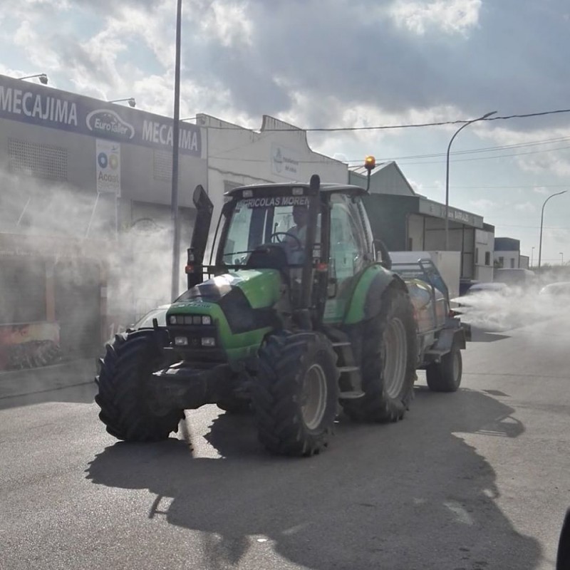 tractor desinfeccion calles