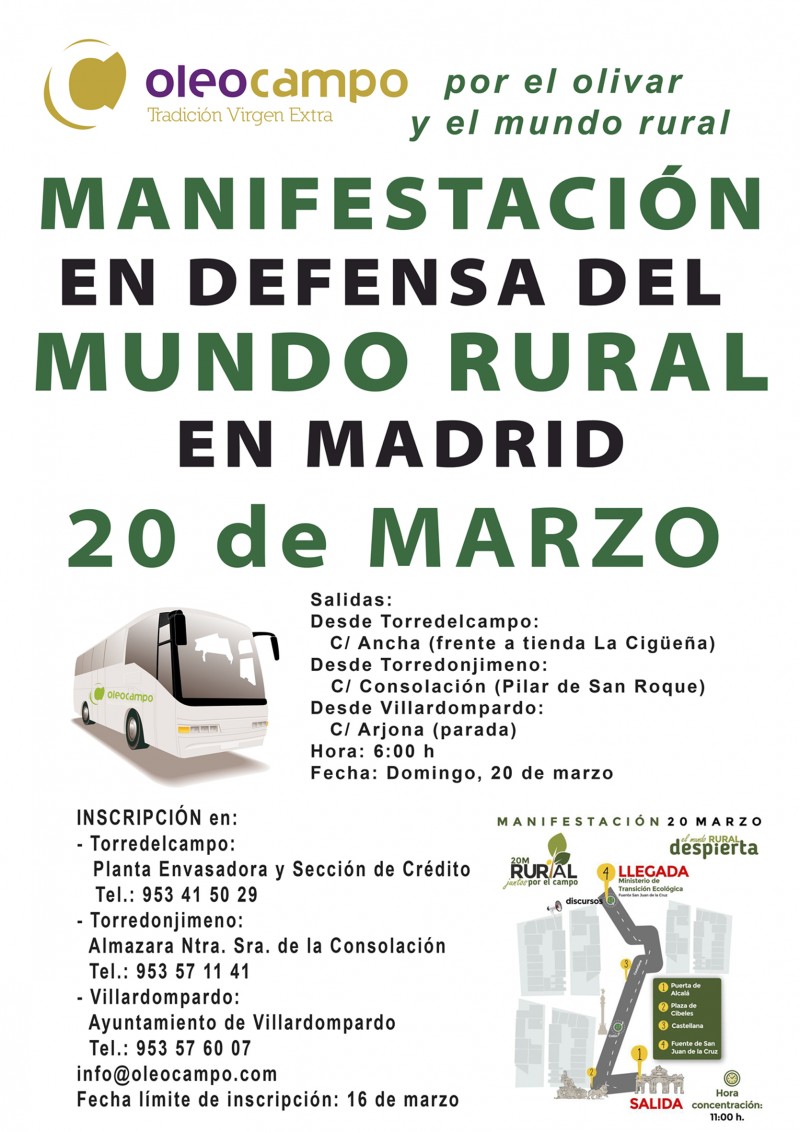 cartel manifestacion defensa del mundo rural madrid 2022