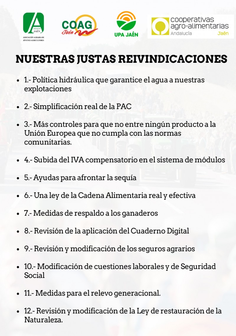 Nuestras justas reivindicaciones